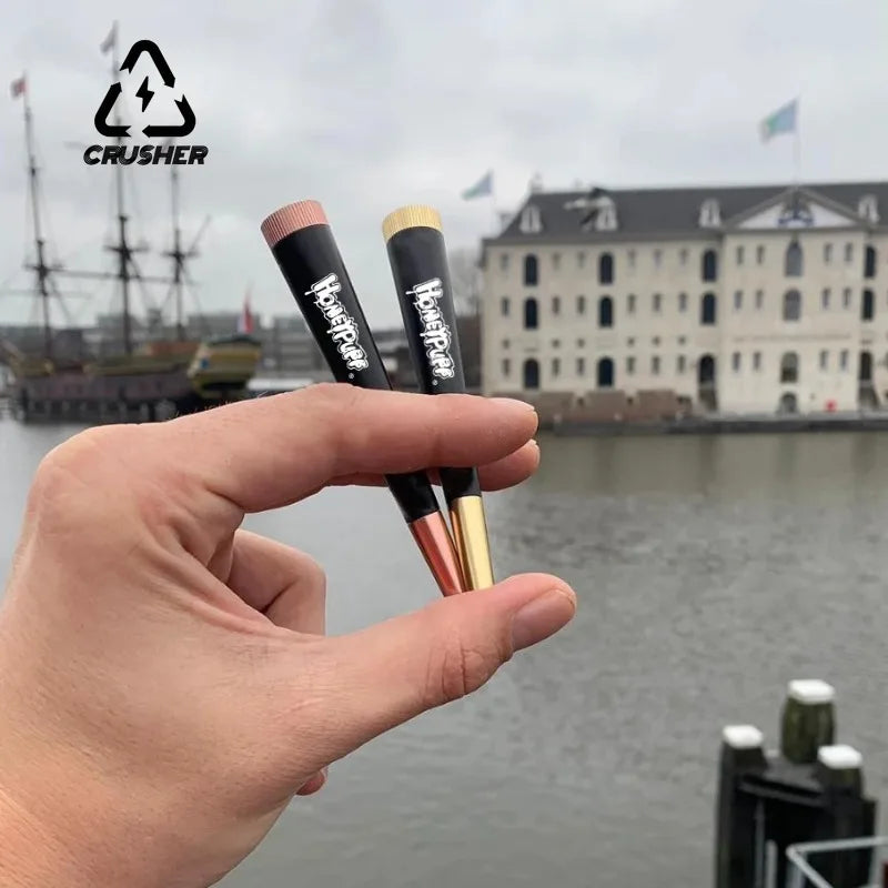 Metal Cone Herb Pipe with Activated Carbon Filter by HitMyNeed
