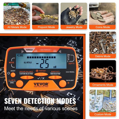 Metal Detector for Adults & Kids with LCD & 10" Coil by HitMyNeed