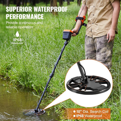 Metal Detector for Adults & Kids with LCD & 10" Coil by HitMyNeed