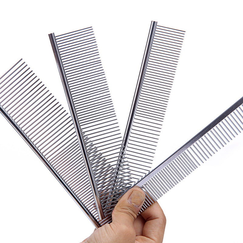 Metal Dog Comb for Tangles, Mats & Shedding 19cm-x-3-5cm by HitMyNeed