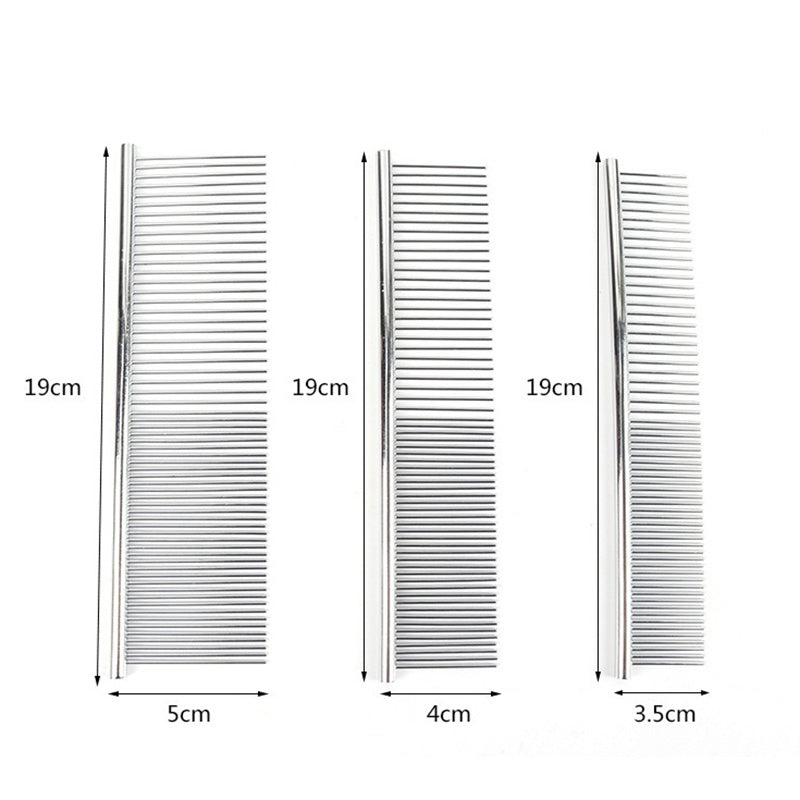 Metal Dog Comb for Tangles, Mats & Shedding 19cm-x-4cm by HitMyNeed