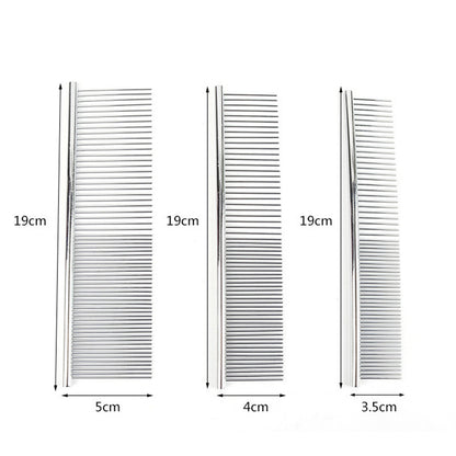 Metal Dog Comb for Tangles, Mats & Shedding 19cm-x-4cm by HitMyNeed