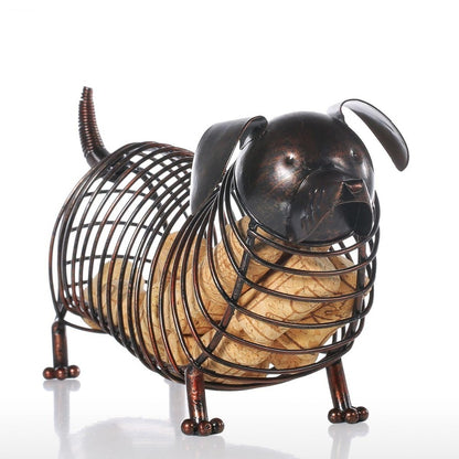 Metal Dog Wine Cork Holder Storage Rack by HitMyNeed