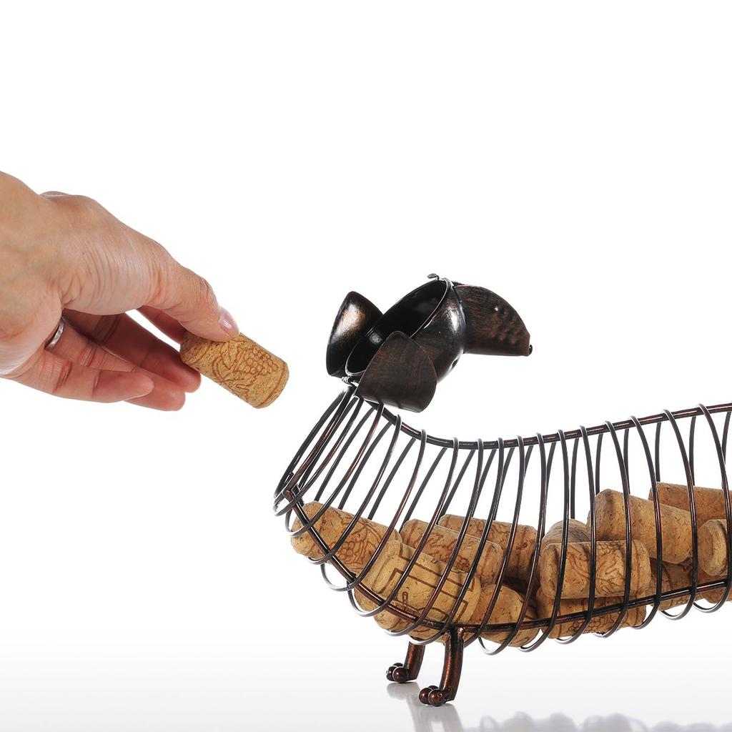 Metal Dog Wine Cork Holder Storage Rack by HitMyNeed