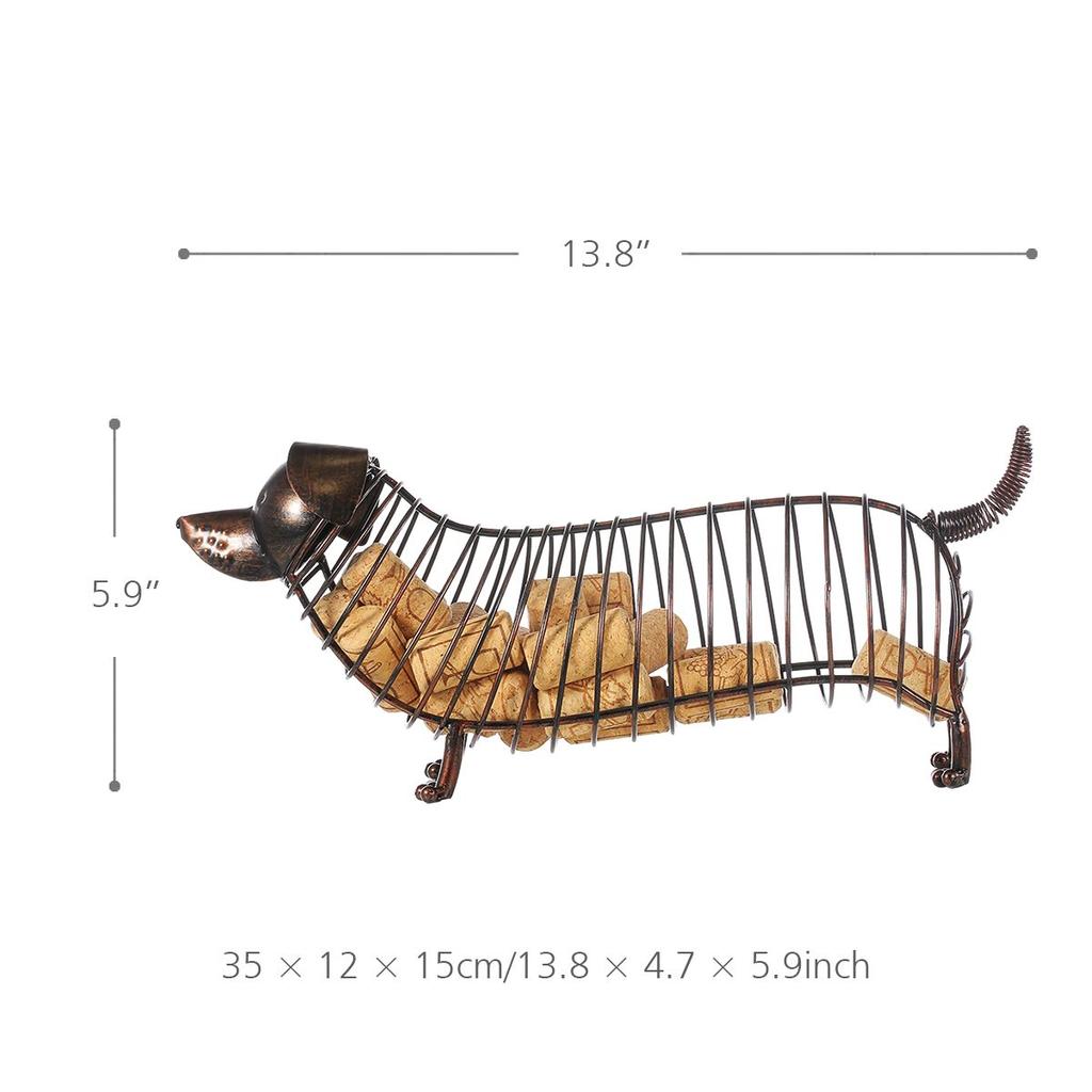 Metal Dog Wine Cork Holder Storage Rack by HitMyNeed