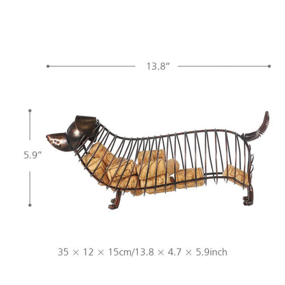 Metal Dog Wine Cork Holder Storage Rack by HitMyNeed