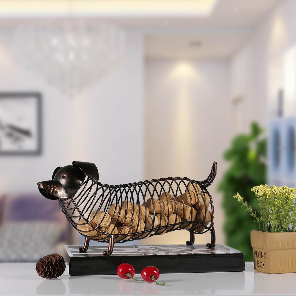 Metal Dog Wine Cork Holder Storage Rack by HitMyNeed