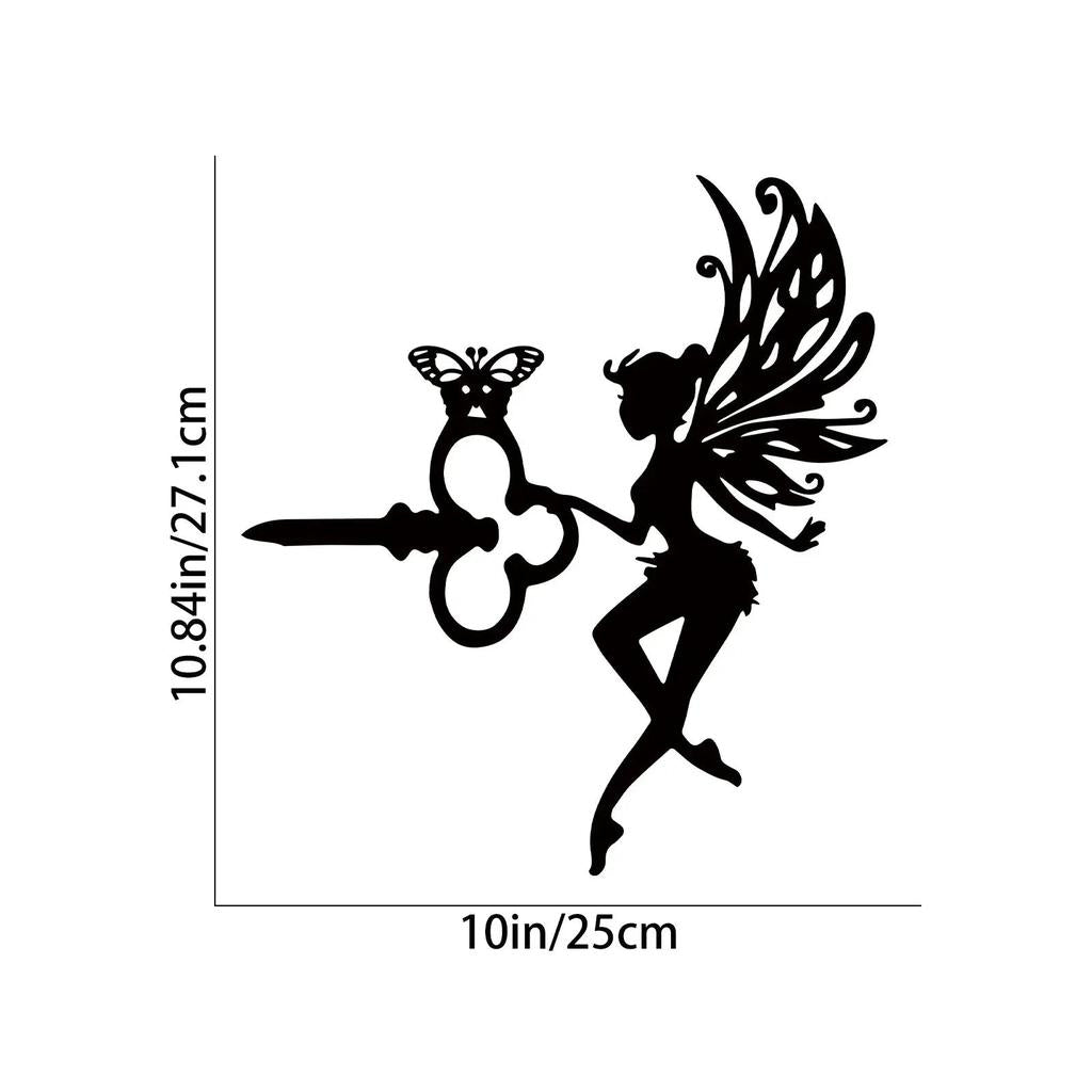 Metal Fairy or Witch Silhouette Tree Art for Gardens ty2305704 by HitMyNeed