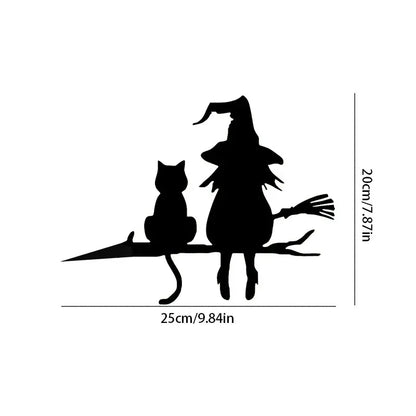 Metal Fairy or Witch Silhouette Tree Art for Gardens tysmt240401001 by HitMyNeed