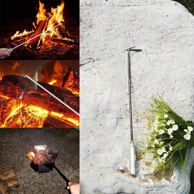 Metal Fire Pit Poker Stick for Safe Fire Handling by HitMyNeed