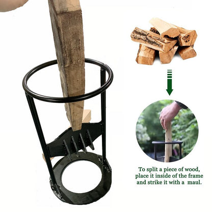 Metal Firewood Splitter Tool for Safer Wood Chopping by HitMyNeed