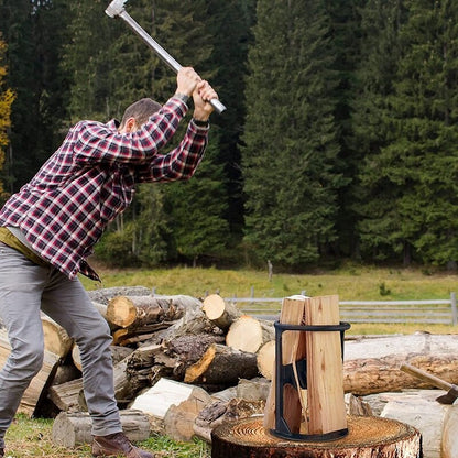 Metal Firewood Splitter Tool for Safer Wood Chopping by HitMyNeed
