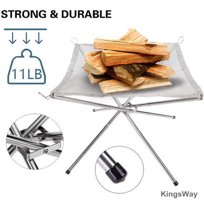 Metal Frame Collapsible Fire Pit for Camping by HitMyNeed