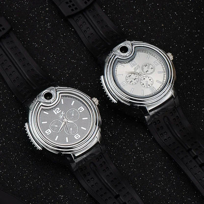 Metal Gas Watch Lighter - Refillable Windproof Watch by HitMyNeed