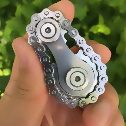 Metal Gear Chain Fidget Spinner EDC Fingertip Gyro by HitMyNeed