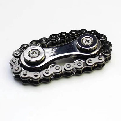 Metal Gear Chain Fidget Spinner EDC Fingertip Gyro black by HitMyNeed