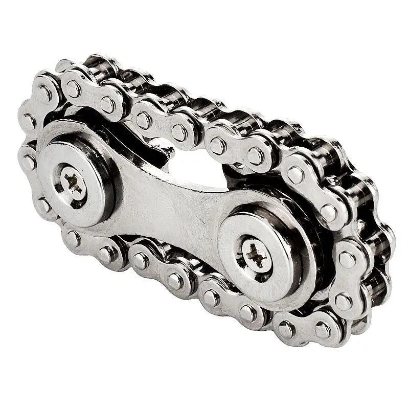 Metal Gear Chain Fidget Spinner EDC Fingertip Gyro silver by HitMyNeed