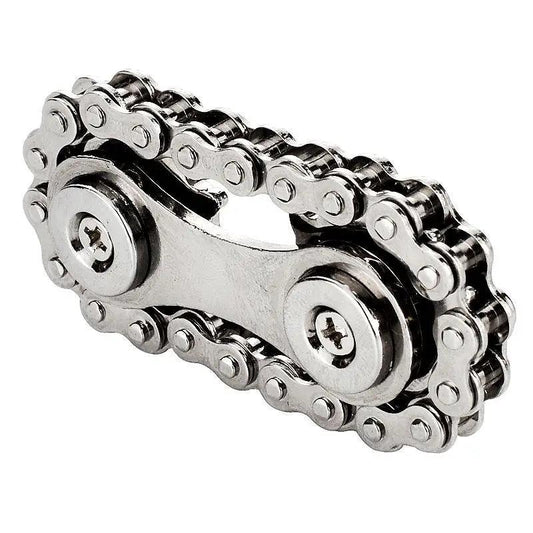 Metal Gear Chain Fidget Spinner EDC Fingertip Gyro silver by HitMyNeed