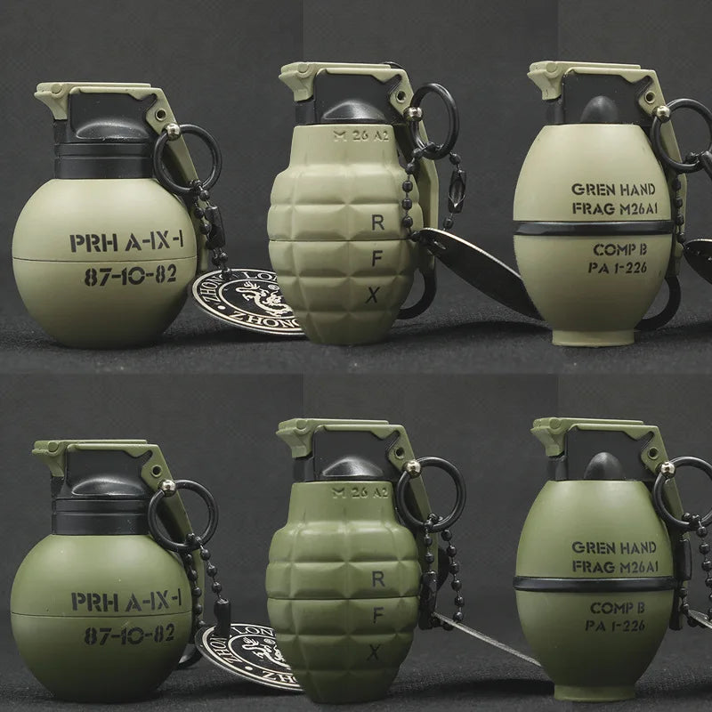 Metal Grenade-Style Windproof Refillable Lighter by HitMyNeed