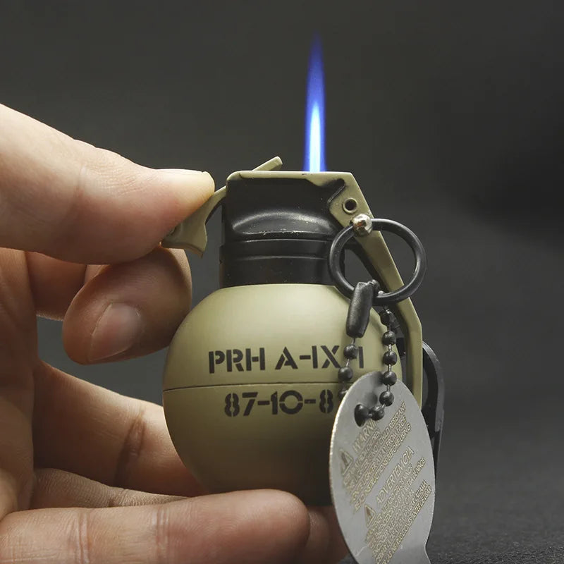 Metal Grenade-Style Windproof Refillable Lighter by HitMyNeed