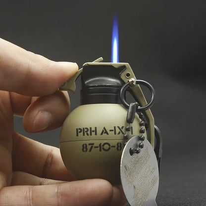 Metal Grenade-Style Windproof Refillable Lighter by HitMyNeed