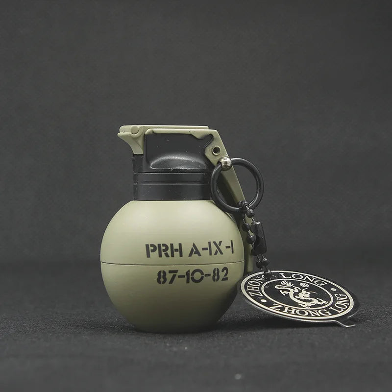Metal Grenade-Style Windproof Refillable Lighter by HitMyNeed