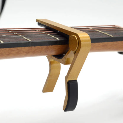 Metal Guitar Capo for Acoustic, Classical & Electric golden by HitMyNeed