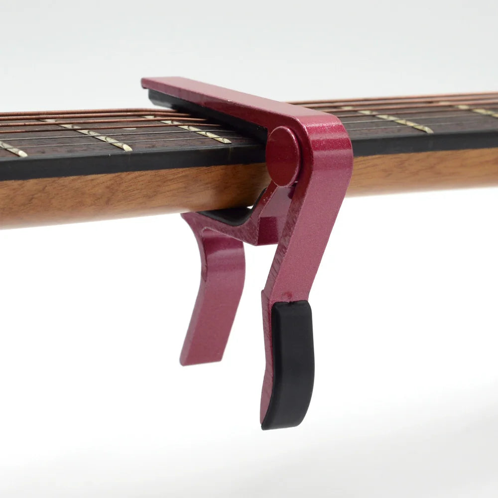 Metal Guitar Capo for Acoustic, Classical & Electric red by HitMyNeed