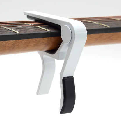 Metal Guitar Capo for Acoustic, Classical & Electric white by HitMyNeed