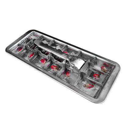 Metal Ice Cube Tray with Easy Release Lever by HitMyNeed
