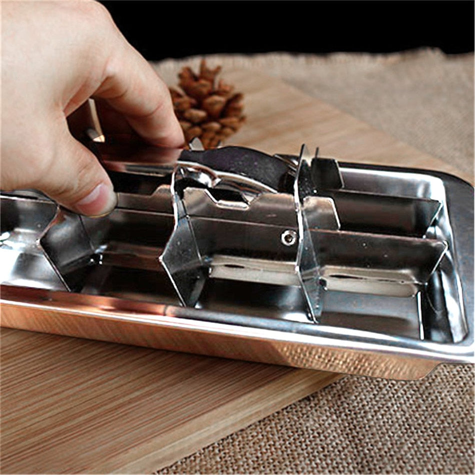 Metal Ice Cube Tray with Easy Release Lever by HitMyNeed
