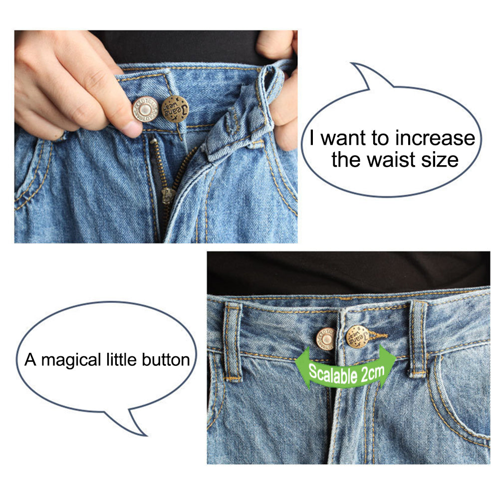 Metal Jeans Button Extenders 20 Pack by HitMyNeed