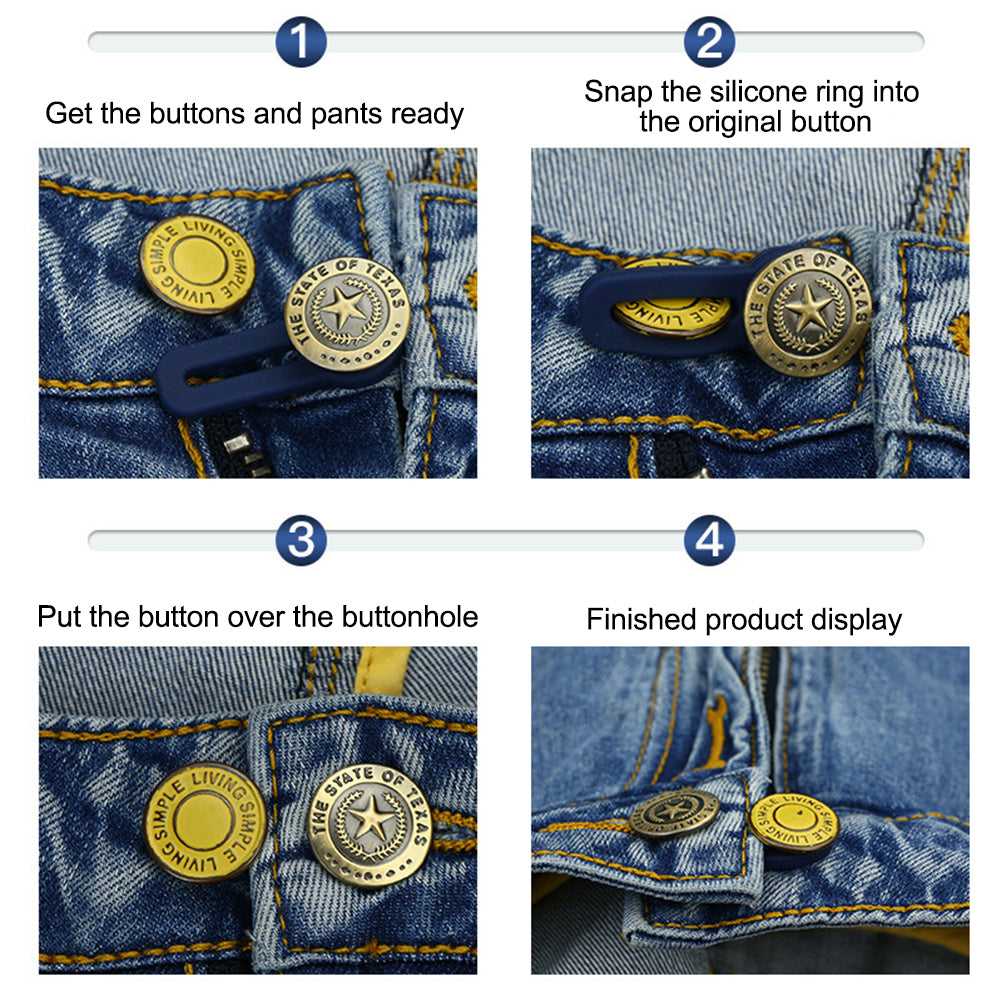 Metal Jeans Button Extenders 20 Pack by HitMyNeed
