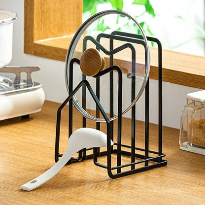 Metal Kitchen Chopping Board & Lid Rack Organizer by HitMyNeed