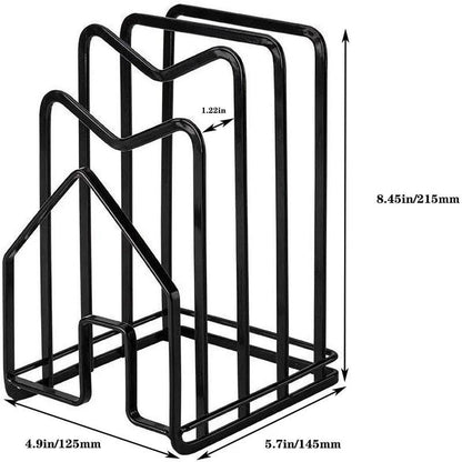 Metal Kitchen Chopping Board & Lid Rack Organizer by HitMyNeed