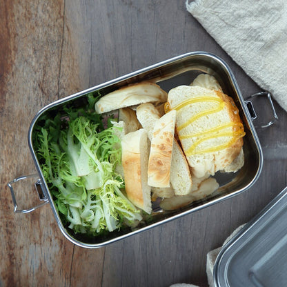 Metal Lunch Box Leakproof Stainless Steel 800ml by HitMyNeed