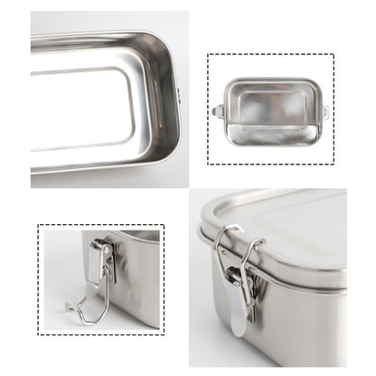 Metal Lunch Box Leakproof Stainless Steel 800ml by HitMyNeed