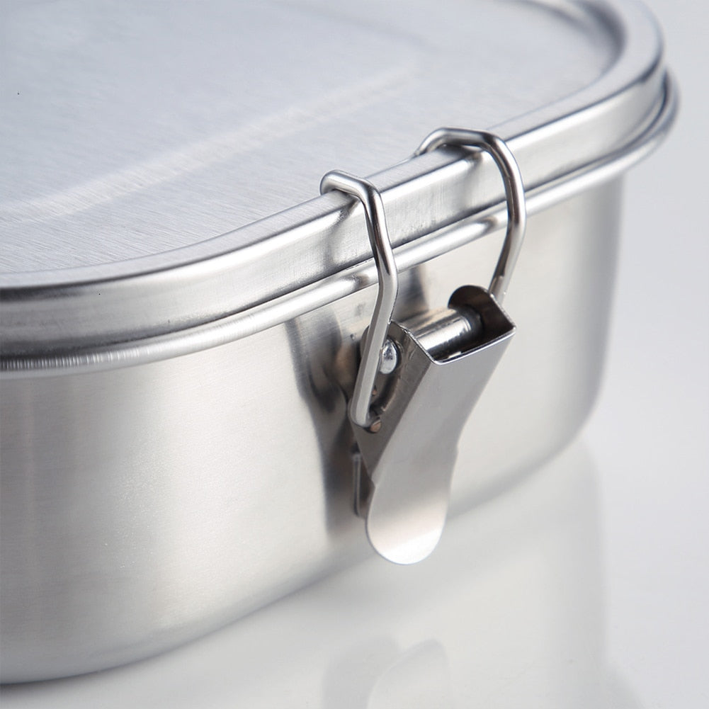 Metal Lunch Box Leakproof Stainless Steel 800ml by HitMyNeed