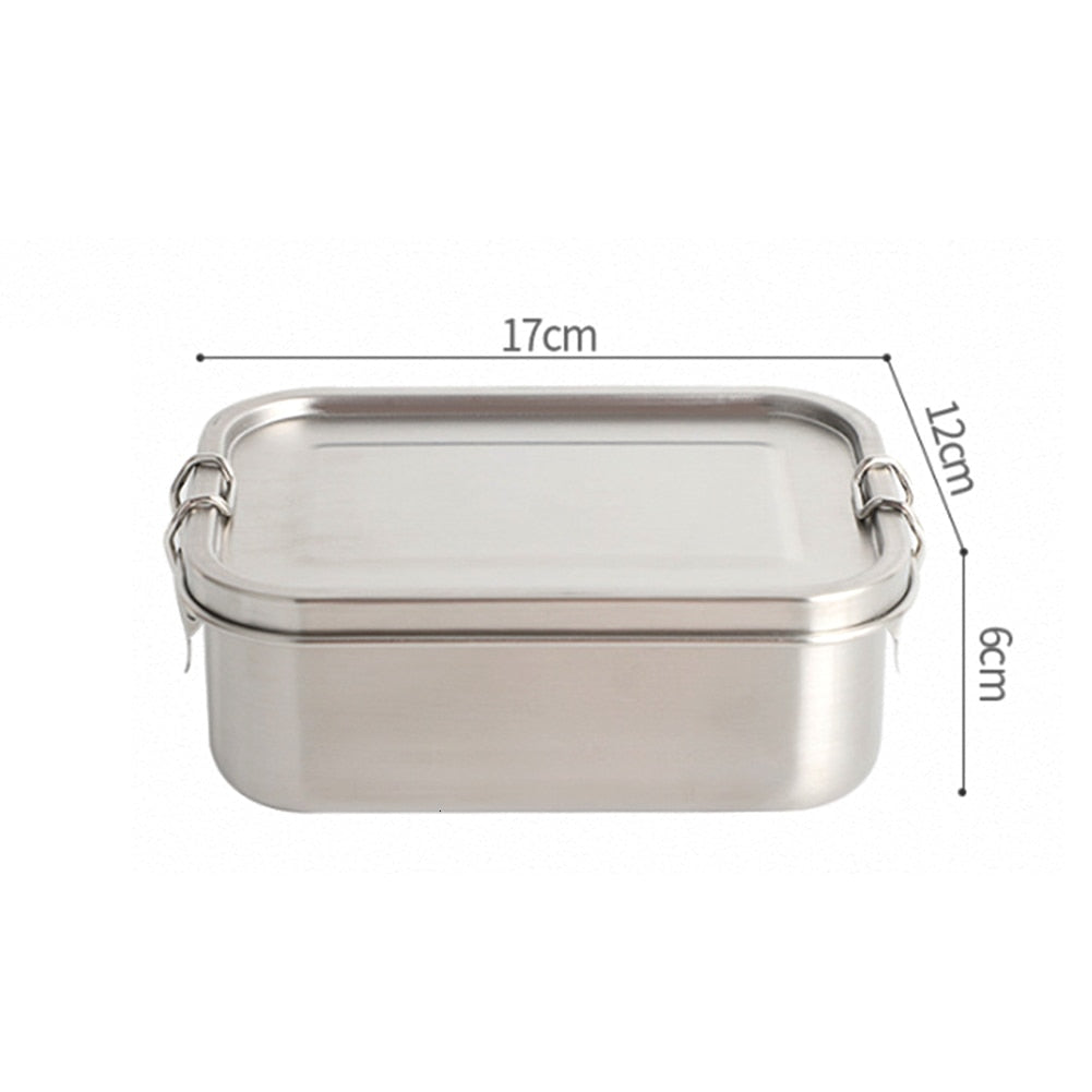 Metal Lunch Box Leakproof Stainless Steel 800ml by HitMyNeed