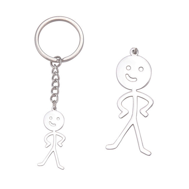 Metal Middle Finger Keychain with Key Ring kc-88s by HitMyNeed
