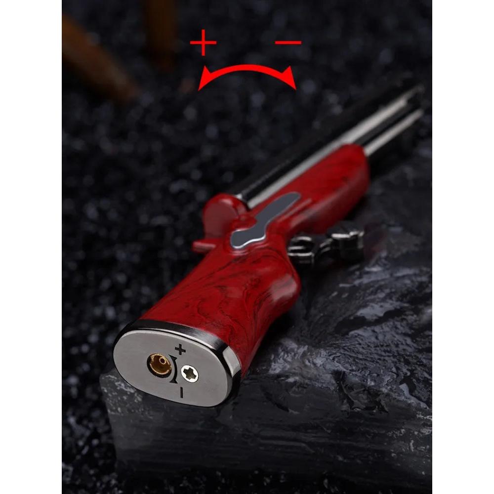 Metal Mini Gun Dual Flame Butane Lighter by HitMyNeed