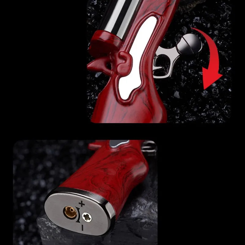 Metal Mini Gun Dual Flame Butane Lighter by HitMyNeed