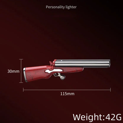 Metal Mini Gun Dual Flame Butane Lighter by HitMyNeed