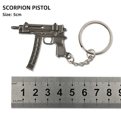 Metal Mini Gun Keychain for Bags, Cars & Keys 13.0 by HitMyNeed