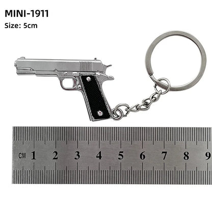 Metal Mini Gun Keychain for Bags, Cars & Keys 16.0 by HitMyNeed