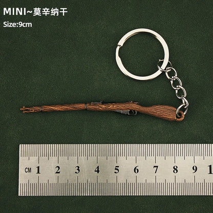 Metal Mini Gun Keychain for Bags, Cars & Keys 26.0 by HitMyNeed