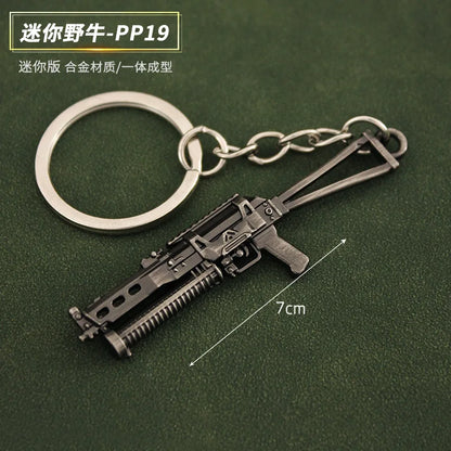 Metal Mini Gun Keychain for Bags, Cars & Keys 27.0 by HitMyNeed