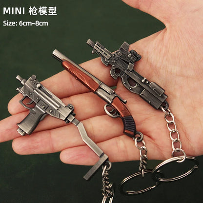Metal Mini Gun Keychain for Bags, Cars & Keys by HitMyNeed