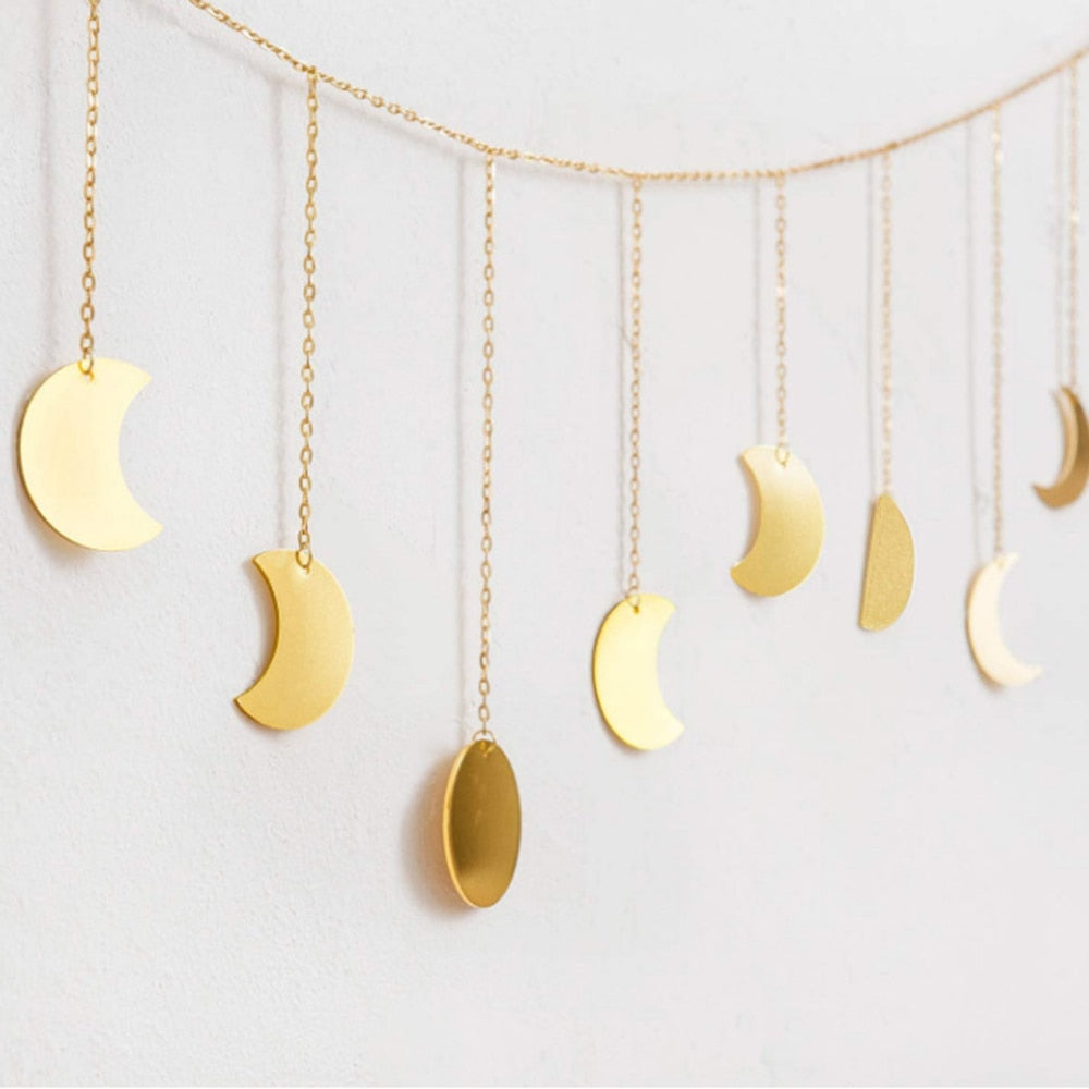 Metal Moon Phase Hanging Wall Decor Ornament by HitMyNeed