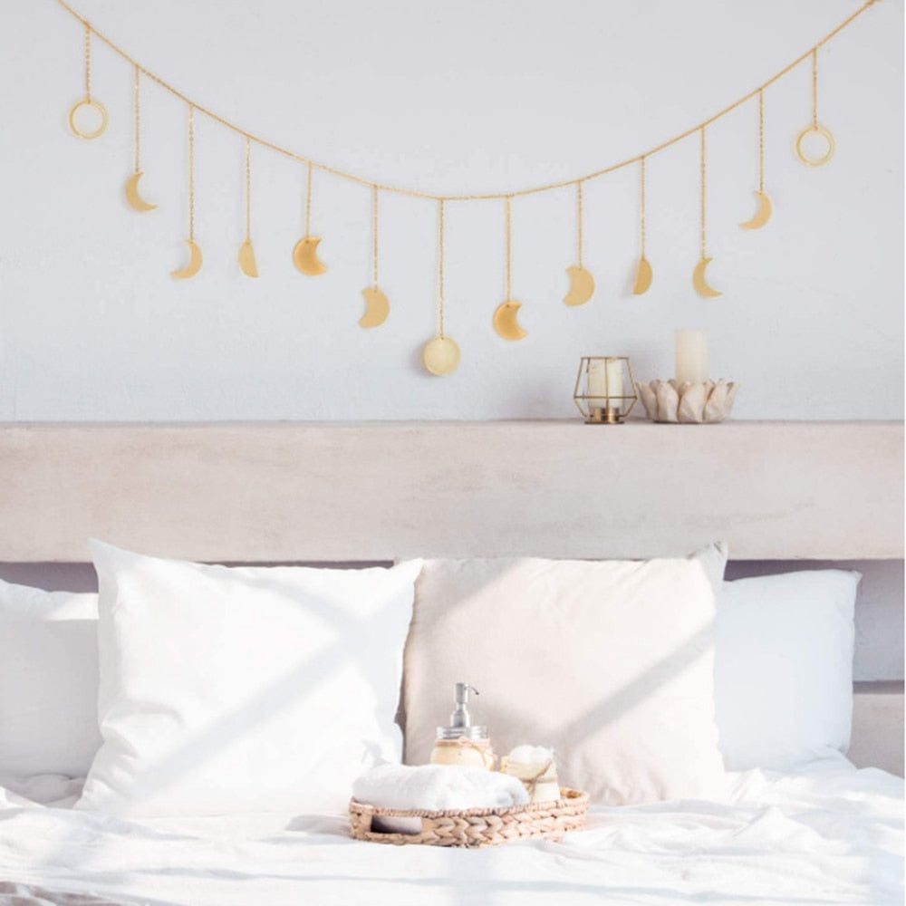 Metal Moon Phase Hanging Wall Decor Ornament by HitMyNeed